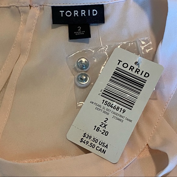 NWT TORRID Blush Colored Sleeveless Cagefront Tank ✨Perfect for Spring!!✨ - Picture 10 of 11